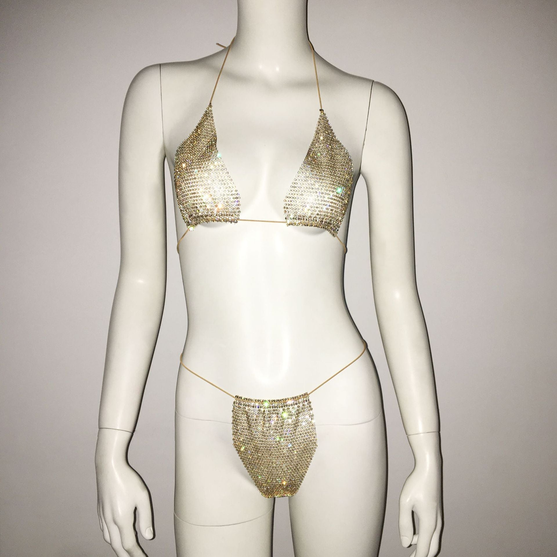 Rhinestones Carnival - Lace-Up Swimset (7516578512984)