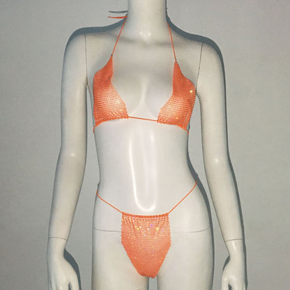 Rhinestones Carnival - Lace-Up Swimset (7516578512984)
