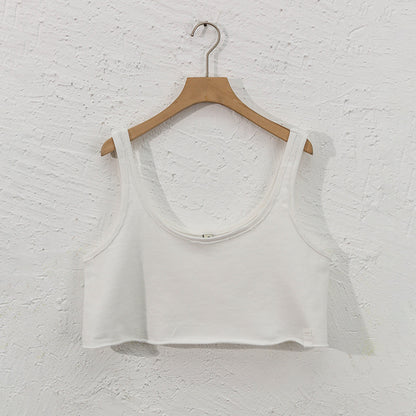 Round Neck Cropped Pullover Crop-Top