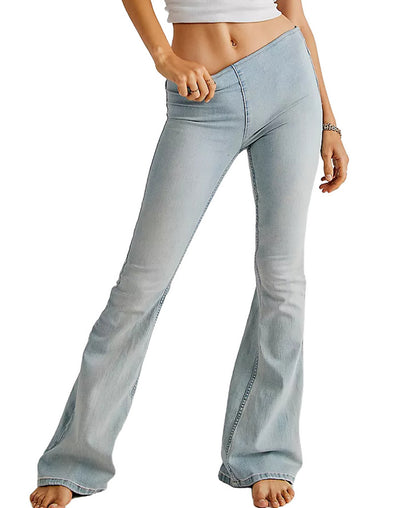 Flared Mid-Waist Denim Jeans