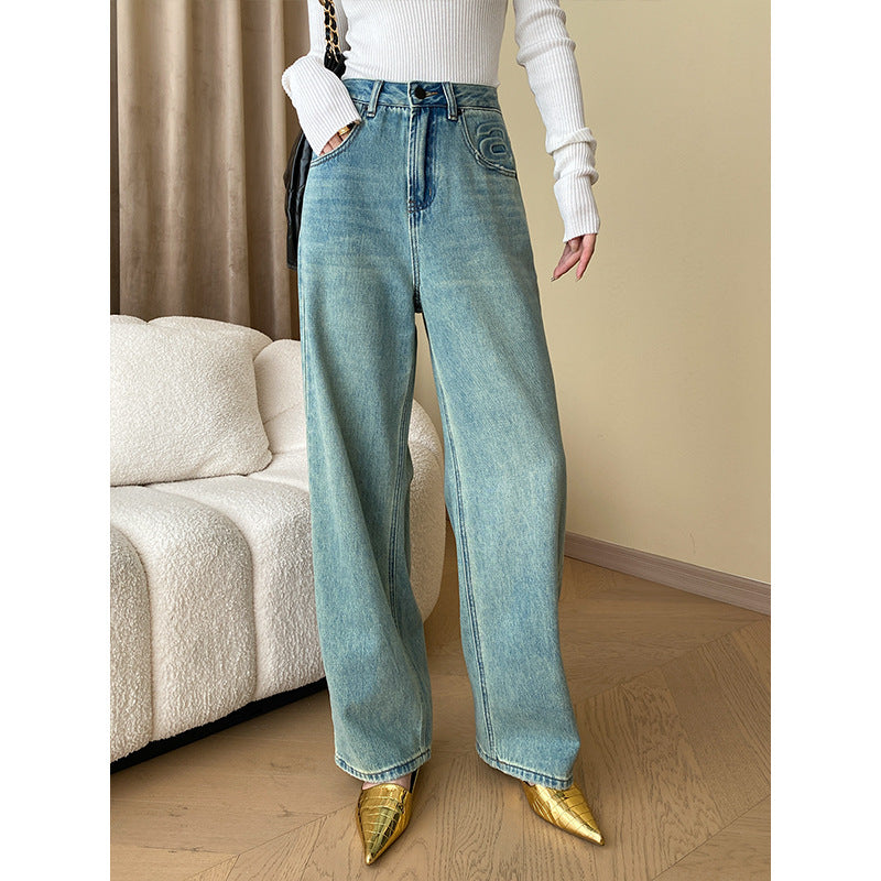 Straight Leg Wide Leg Denim Jeans Pants