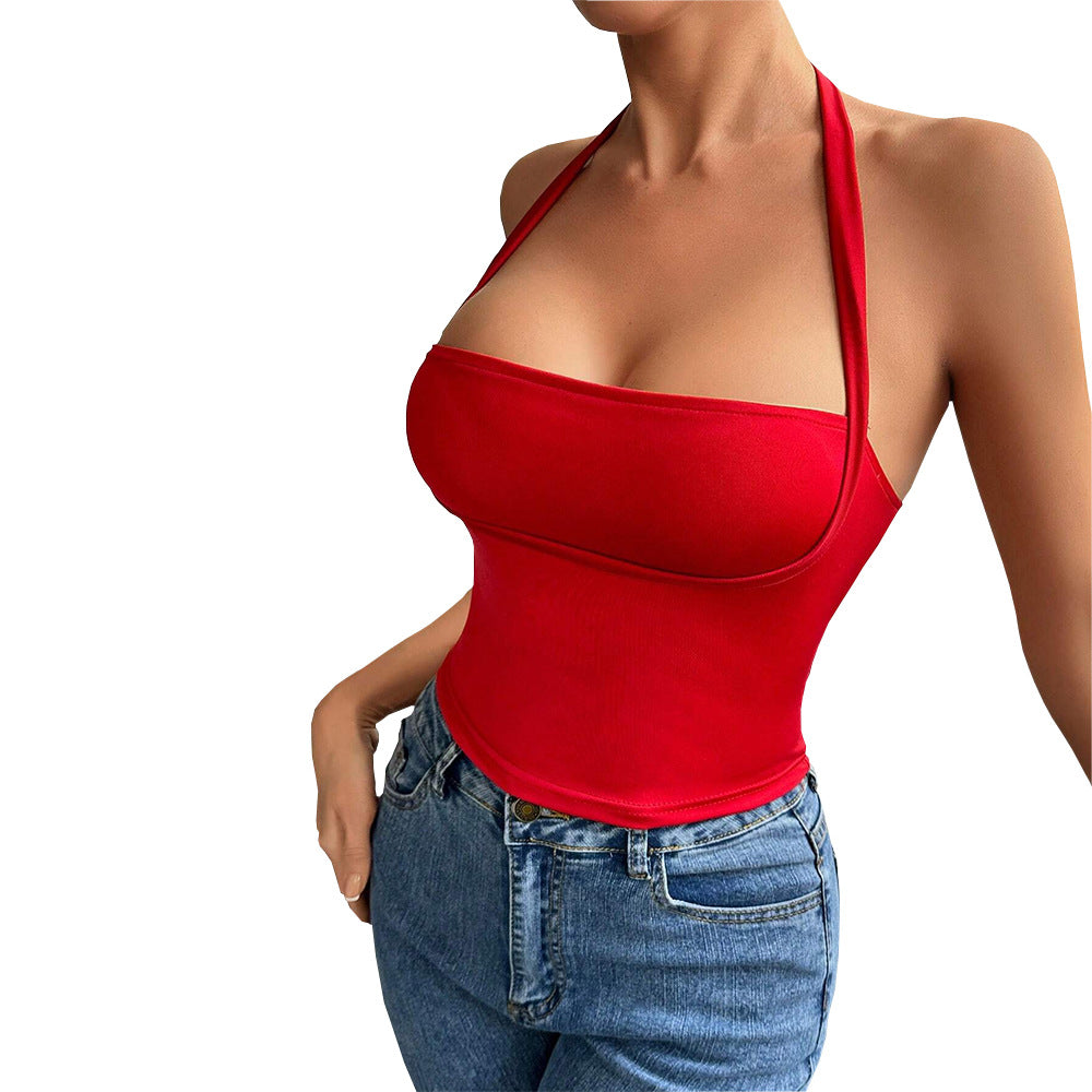 Slim-Fit Backless Halter Top
