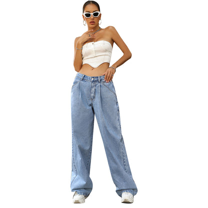 High-Waist Loose-Fit Denim Jeans