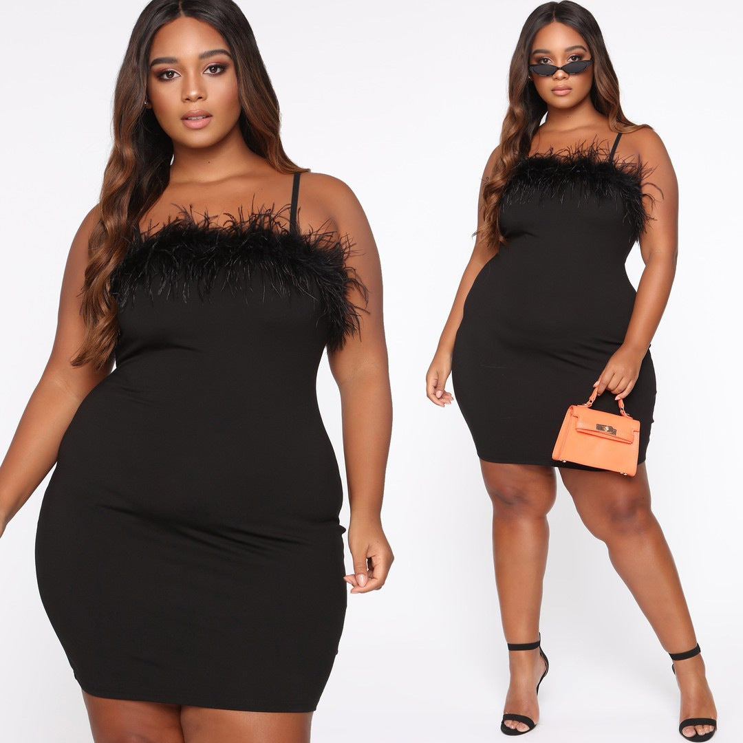 Feathers - Mini Dress (7516551774296)