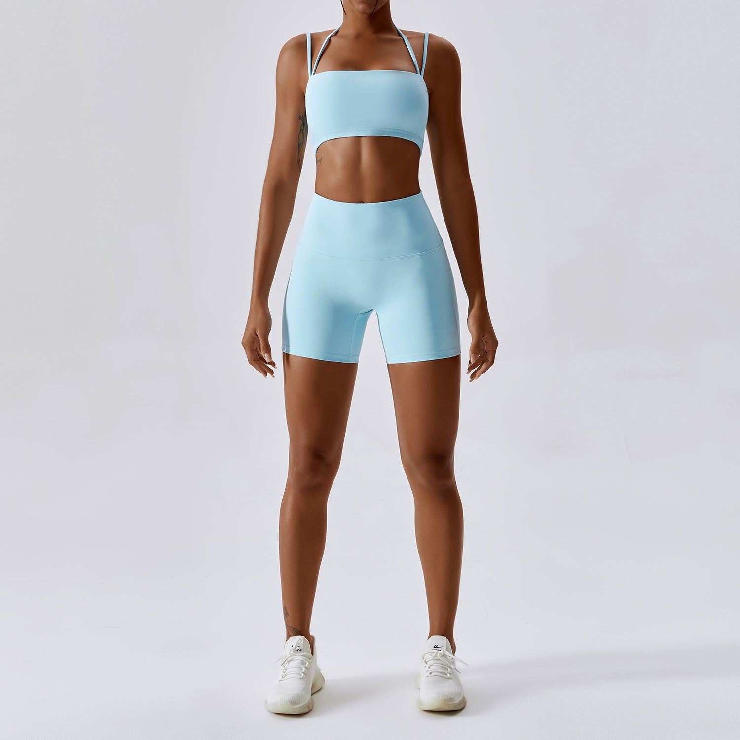 Double Straps - Sports Cami & Yoga Bottoms Set (7516858941528)