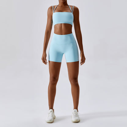 Double Straps - Sports Cami & Yoga Bottoms Set (7516858941528)