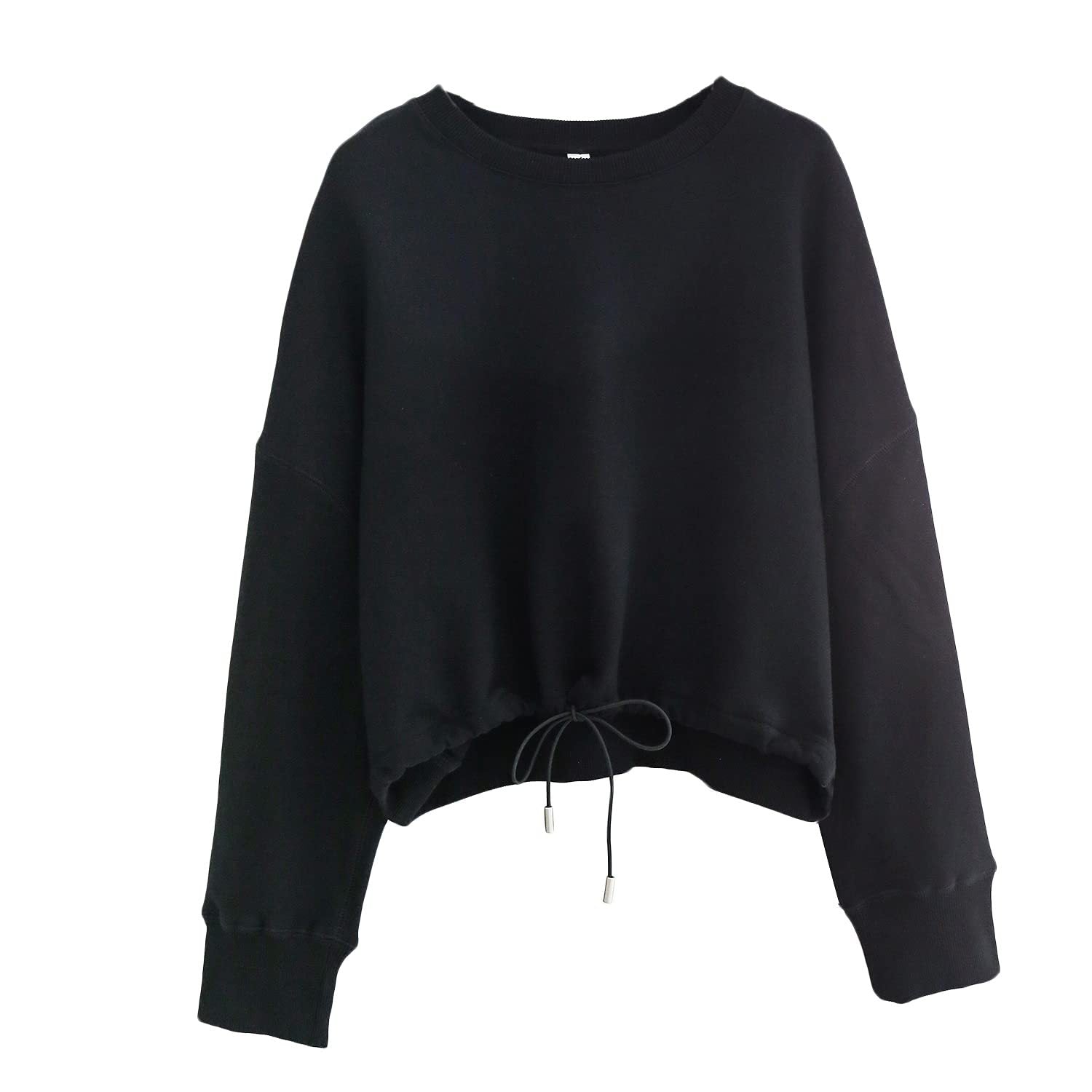 Cinched - Drawstring Pullover Cropped Top (7517823303768)