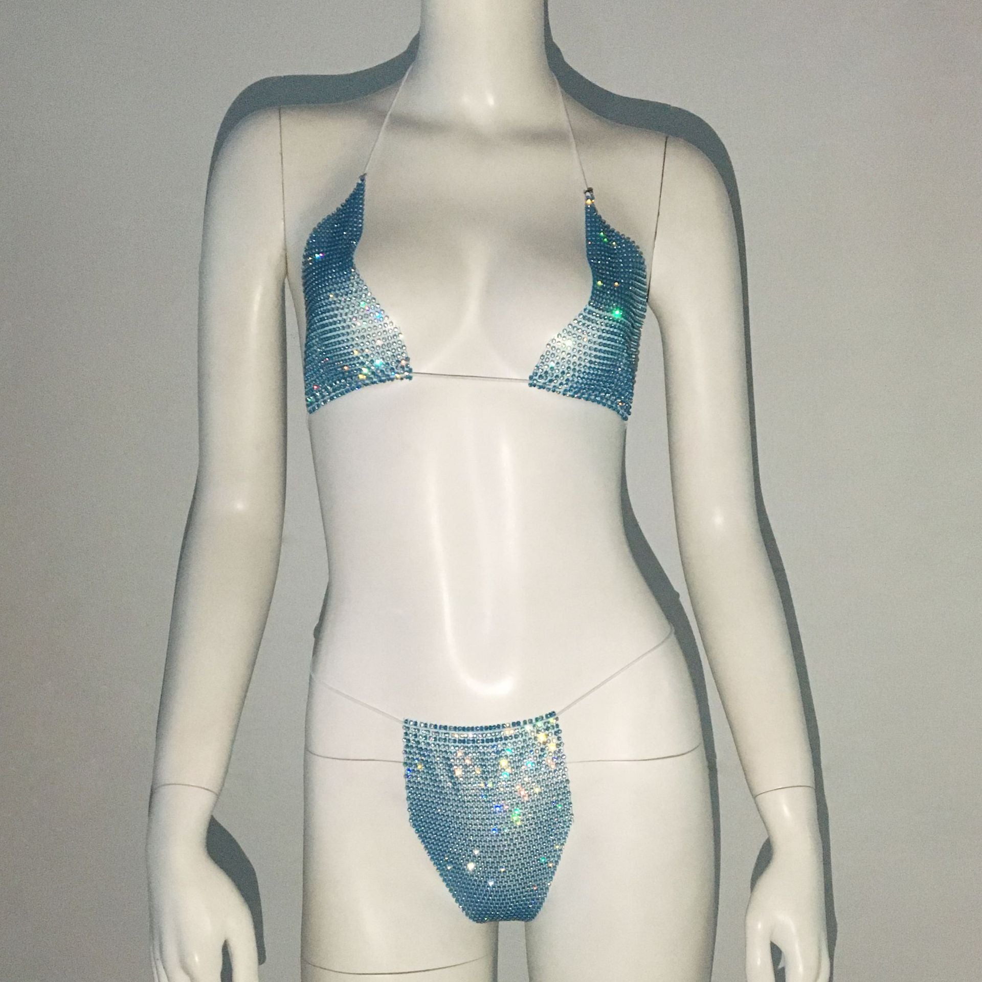 Rhinestones Carnival - Lace-Up Swimset (7516578512984)