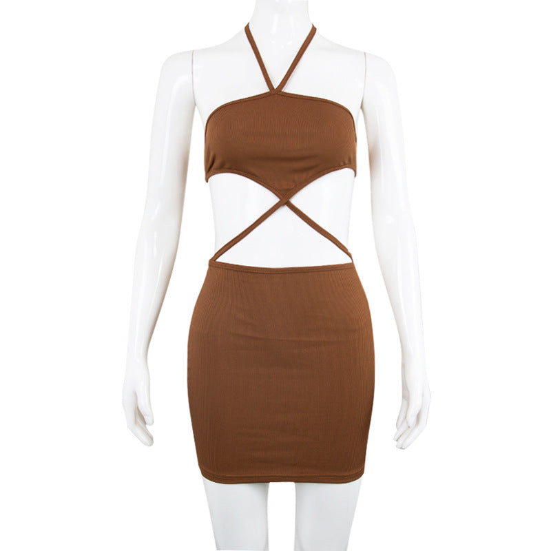 Hollow-Out Cut-Out Sheath Dress