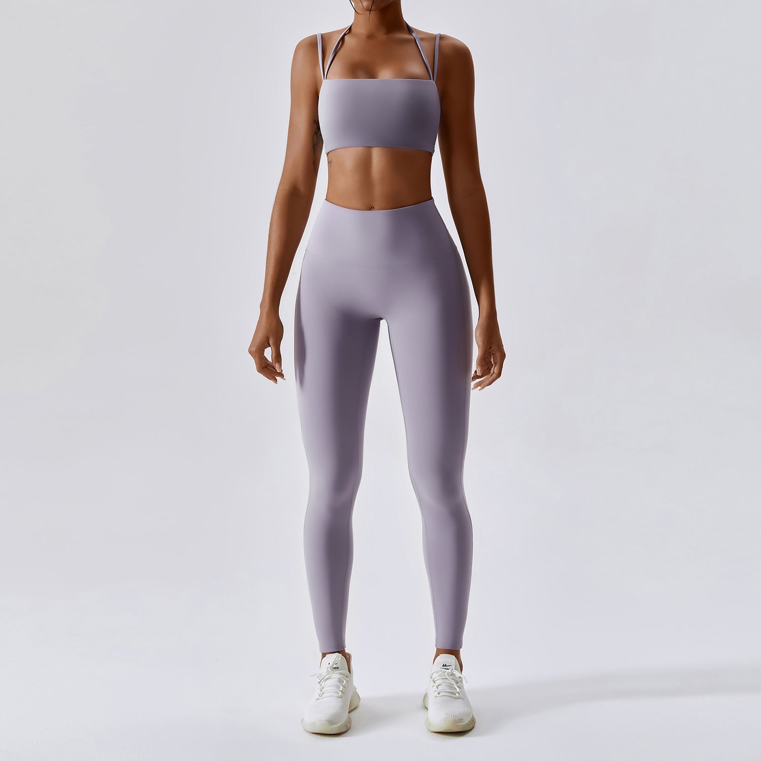 Double Straps - Sports Cami & Yoga Bottoms Set (7516858941528)