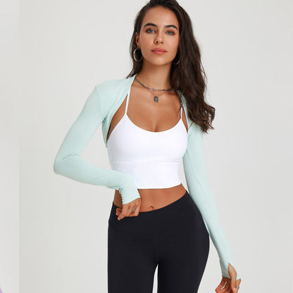 Solid Color Cardigan Waistcoat Blouse