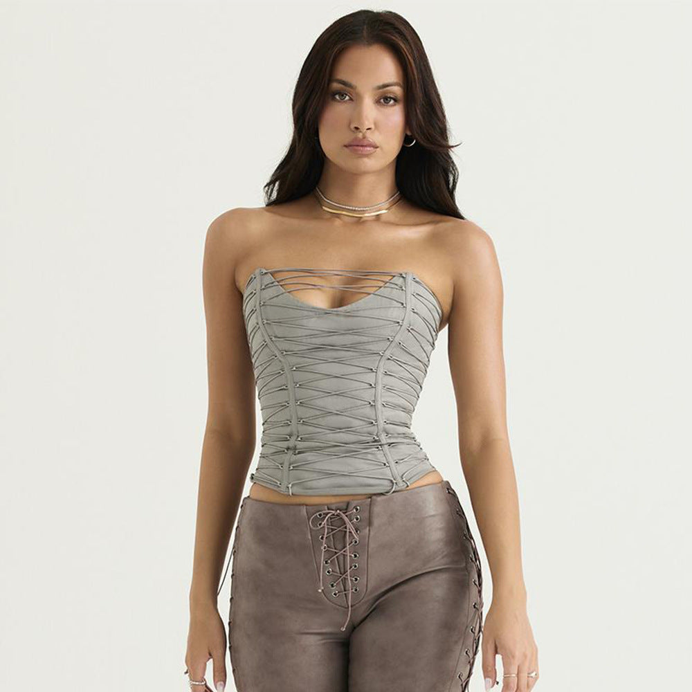 Slim-Fit Lace Backless - Tube Top (7517949100120)