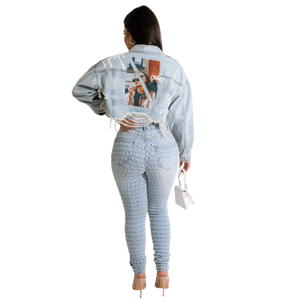 Retro Frayed Patch Coat (7516614754392)