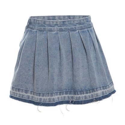 Cheerleading Denim Skirt - Pleated & Sheath (7522342142040)