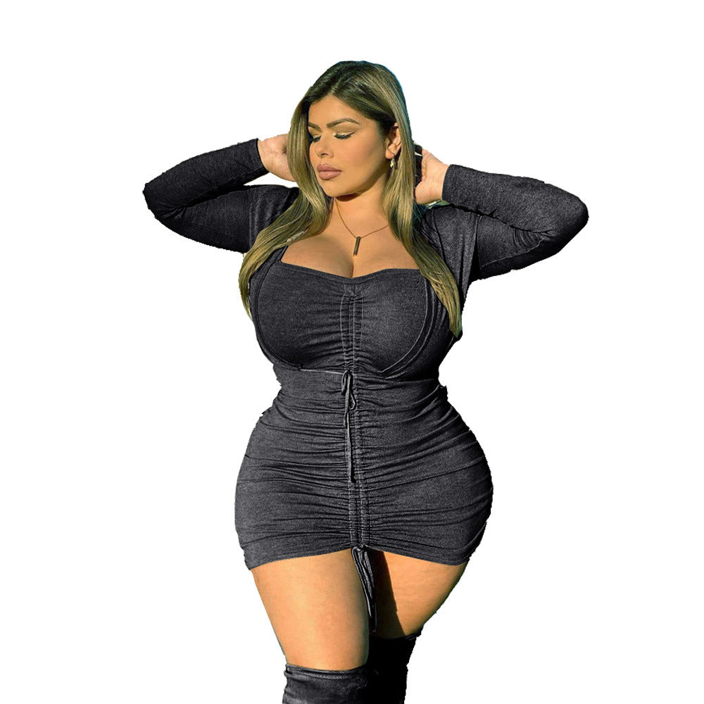 Ruched Mini Dress (7516523102296)