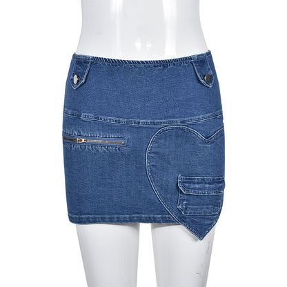 Stretchy Love Patch - Denim Skirt (7522338406488)