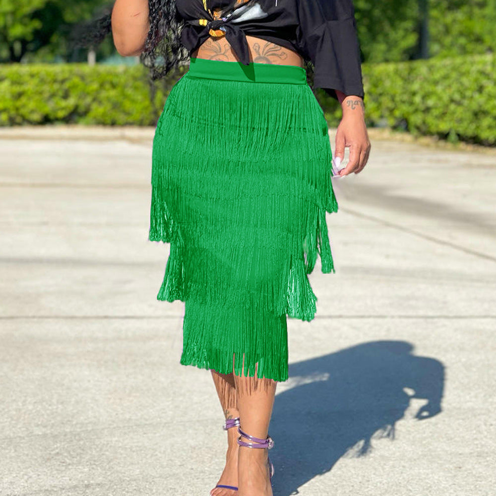 Tassel Mid-Length Skirt