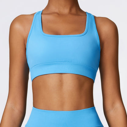 Seamless Lace-Up Yoga Sports Bra
