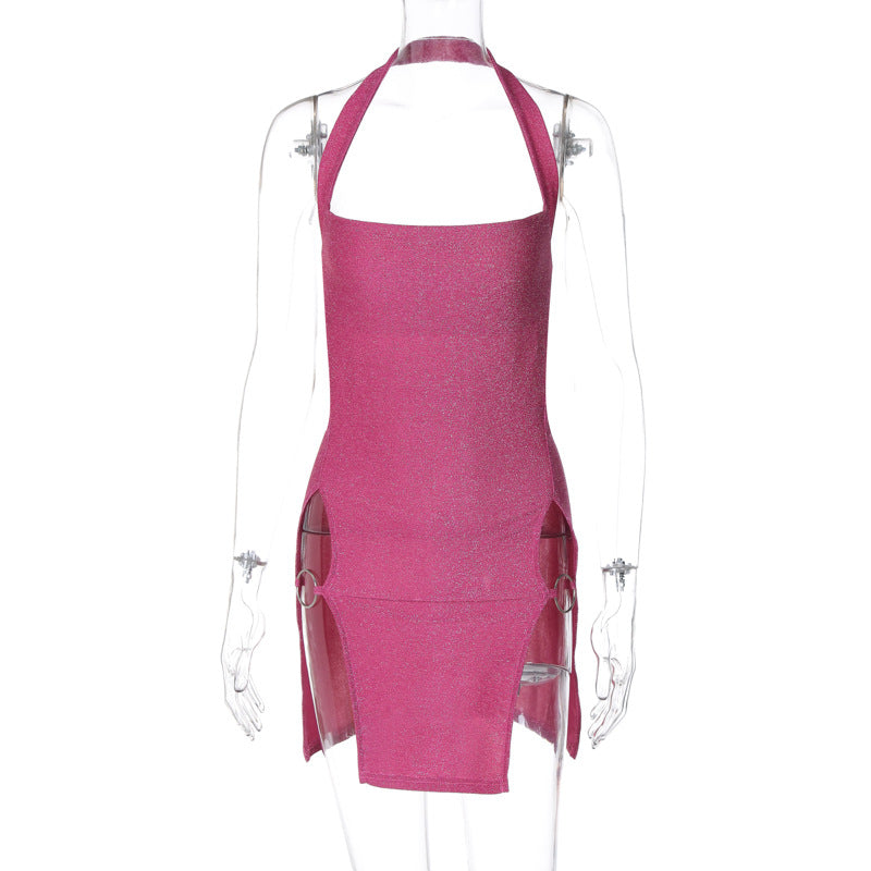 Sheath Silk Halter Dress
