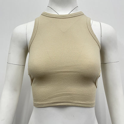Hollow-Out Cut-Out Tank Top Crop-Top