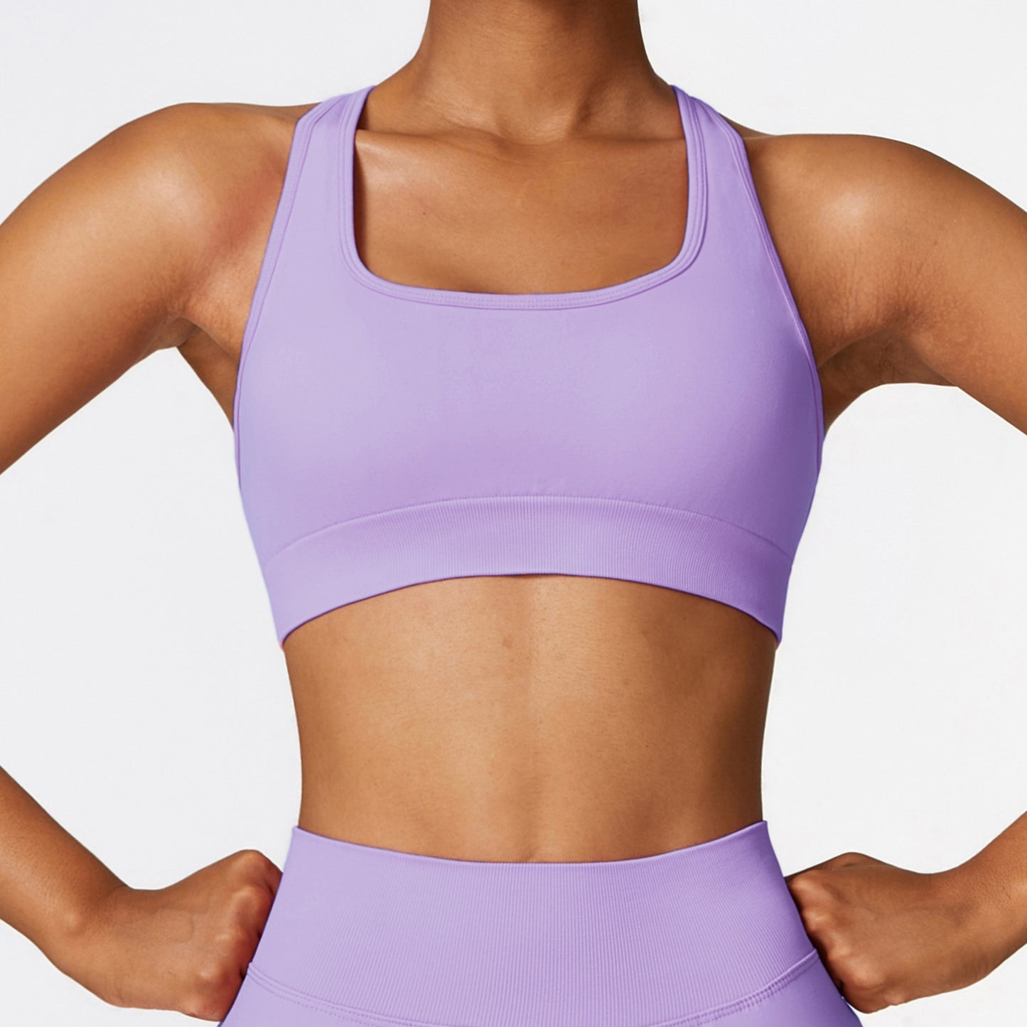 Seamless Lace-Up Yoga Sports Bra