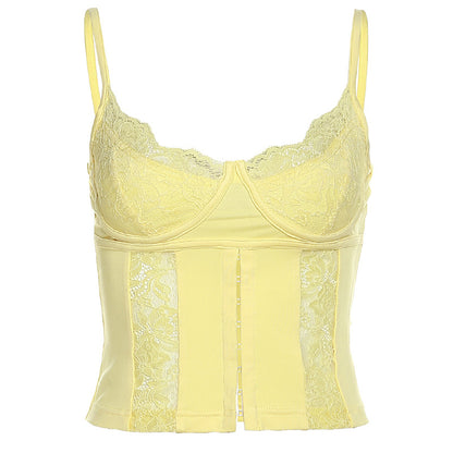 Lace Slim-Fit Crop-Top