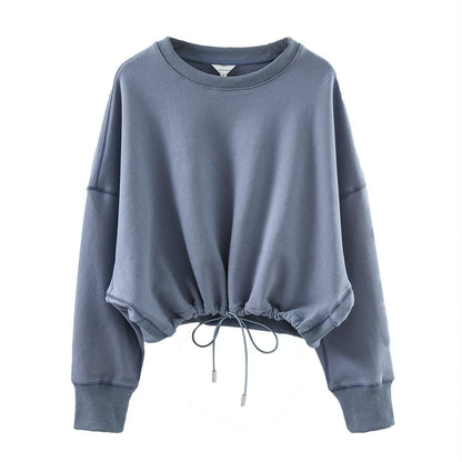 Cinched - Drawstring Pullover Cropped Top (7517823303768)