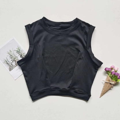 Sleeveless Vest Crop-Top