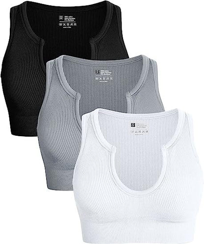 Casual Vest Crop-Top - Solid Color (7516558655576)