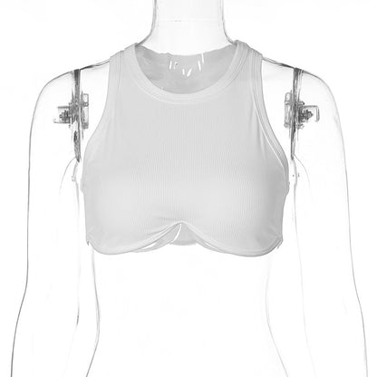 Sleeveless - Pattern Cropped - Tube-Top Crop-Top (7517895688280)