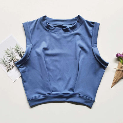 Sleeveless Vest Crop-Top