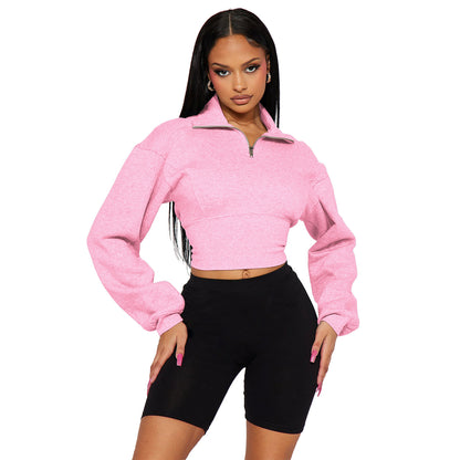 Waist-Sweater - Solid Color Long Sleeves (7517822189656)