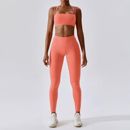 Double Straps - Sports Cami & Yoga Bottoms Set (7516858941528)