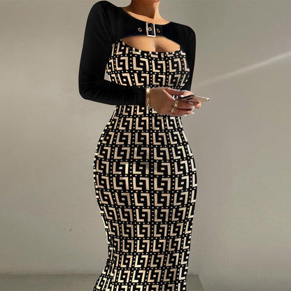 Plus-Size Two-Piece Fishtail Dress