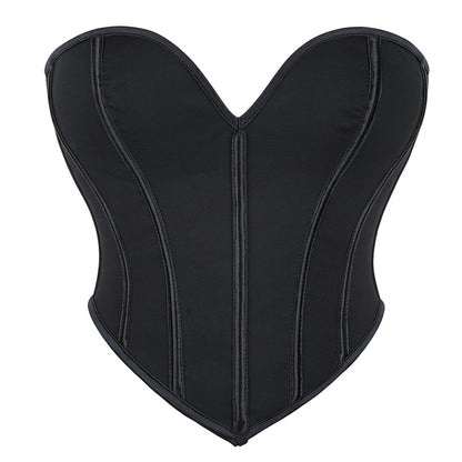 Tube-Top Corset-Top - White/Black Matte (7518483611736)