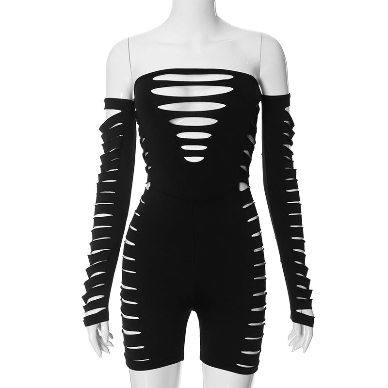 Long Sleeves Cut-Out Romper