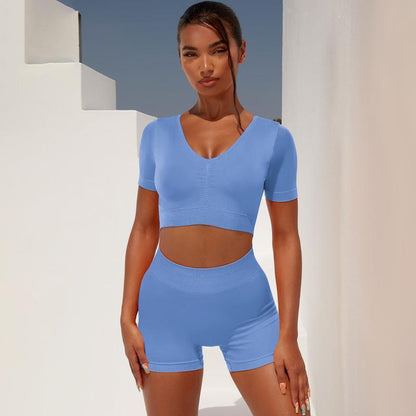 About Fitness - High-Waist Hip Lift Fitness Suit Set (7516861169752)
