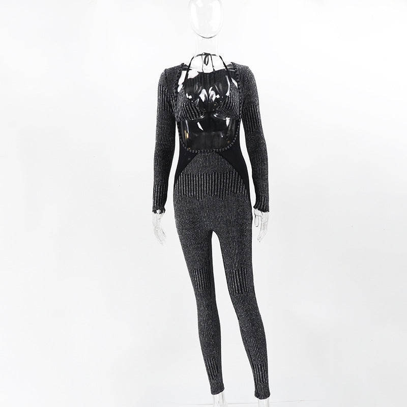 Halter-Sling - Halter Sling Long Sleeves Two-Piece Set (7516839772248)