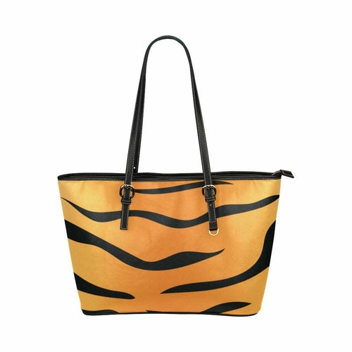 Tiger Stripes - Large Leather Tote Bag (7484069937240)