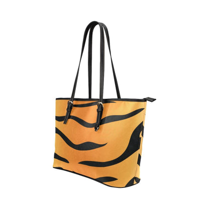 Tiger Stripes - Large Leather Tote Bag (7484069937240)
