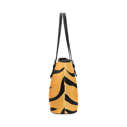 Tiger Stripes - Large Leather Tote Bag (7484069937240)
