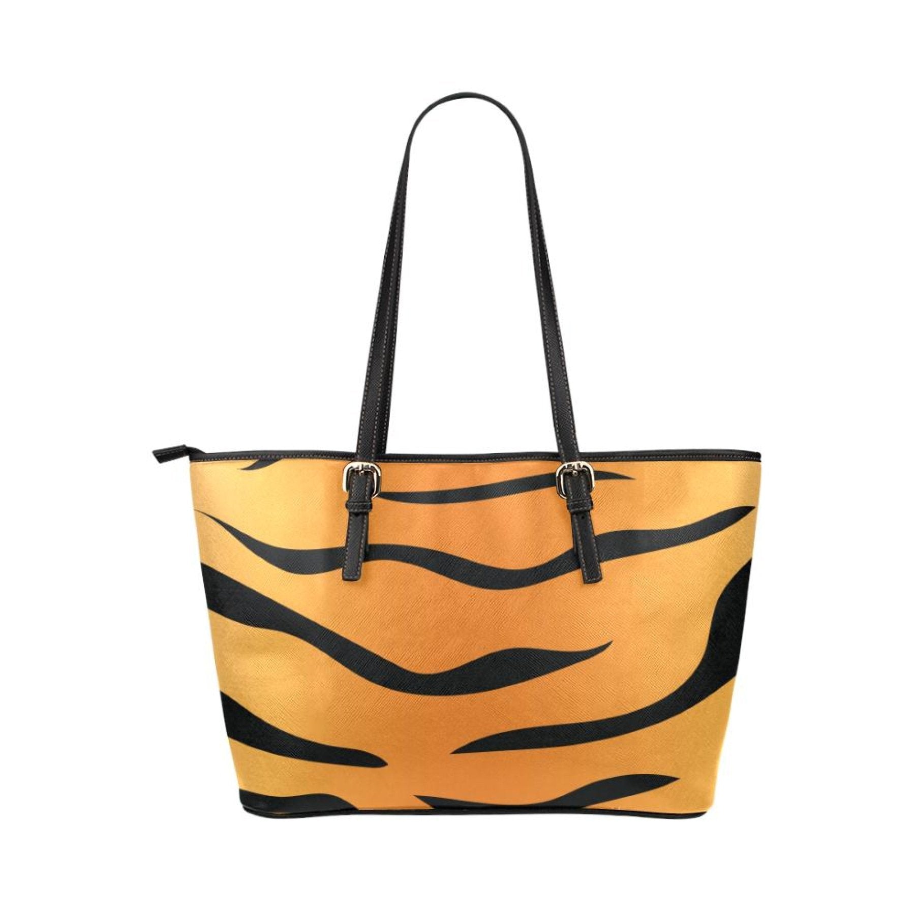 Tiger Stripes - Large Leather Tote Bag (7484069937240)