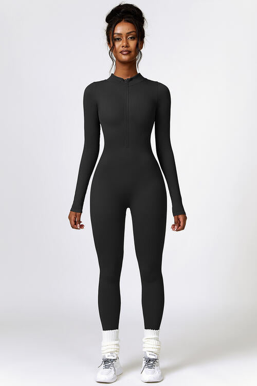 Jumpsuit Active - Half-Zip Long Sleeves Active Jumpsuit (7501002801240)