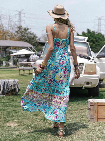 Printed Scoop Neck Sleeveless Maxi Dress (7515548221528)