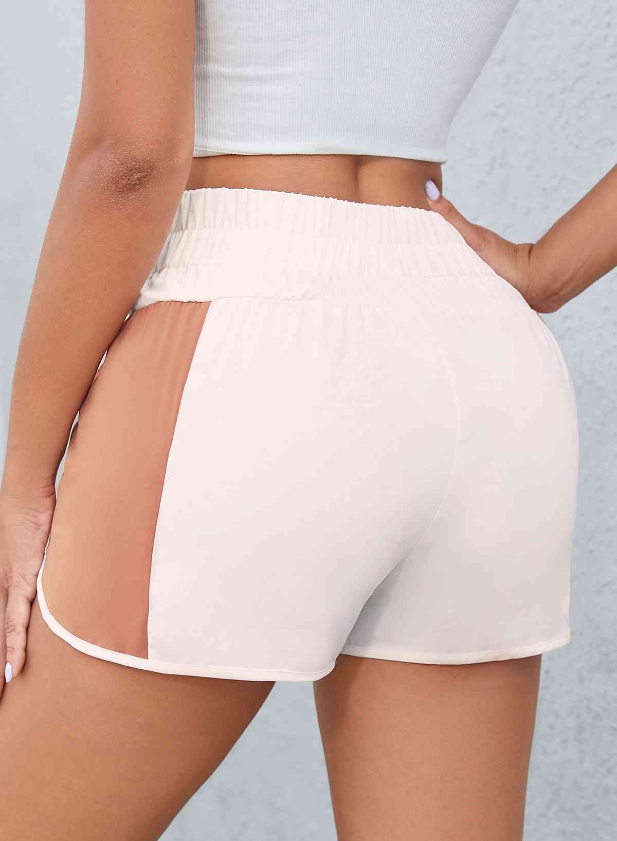 Game - Color Block Wide Waistband Shorts (7500839518296)