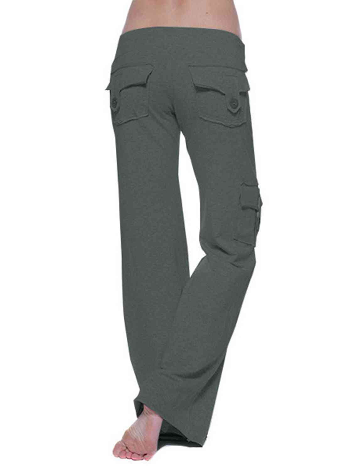 Mid-Waist Pants With Pockets (7500880871512)