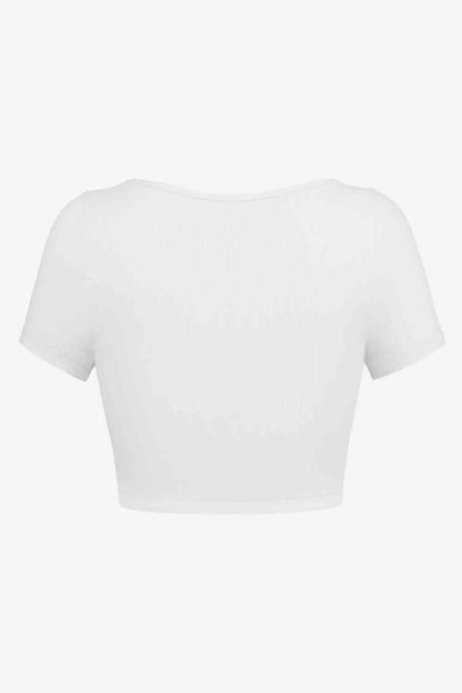 Square Neck Ribbed - Crop-Top (7501331234904)