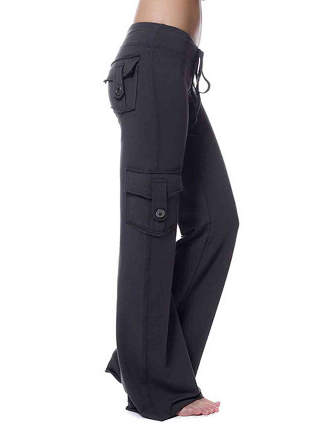 Mid-Waist Pants With Pockets (7500880871512)