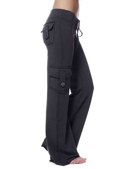 Mid-Waist Pants With Pockets (7500880871512)