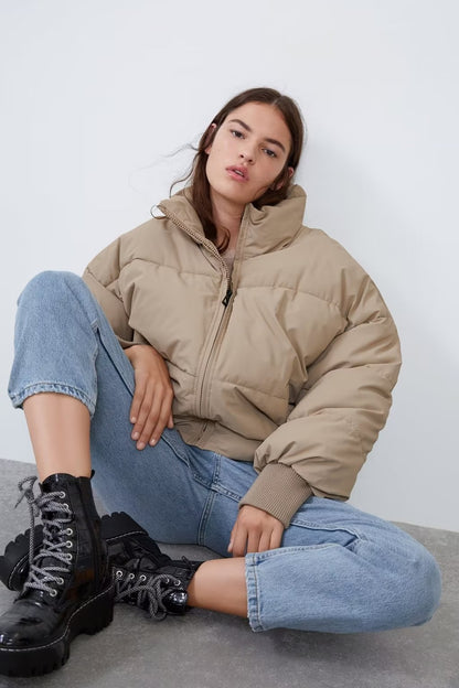 Urban Loose - Cotton Padded Jacket Cotton Coat (7516642050136)